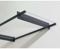 Palram - Canopia | Cobertura para porta Nancy - Estrutura em cinza e painéis transparentes 5