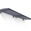 Grey Aquila door awning, 3 ft x 10 ft, featuring a solar grey roof