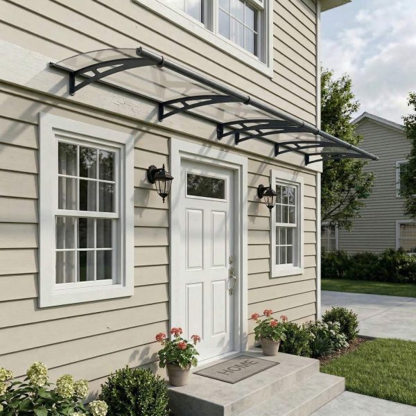 Palram Canopia Door Awnings Aquila 4100 Grey Clear Main 1 US