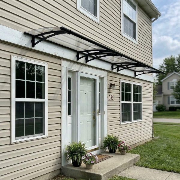 Palram Canopia Door Awnings Aquila 4500 Grey Clear Main 1 US