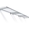 Door Awning Capella 3 ft. x 15 ft Silver Structure & Clear Glazing