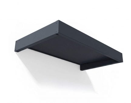 Sophia 3 ft. x 5 ft. Door Awning Kit - Grey Structure & Opaque Gray Panel (ACP)
