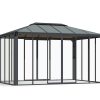 Enclosed Gazebo Kit Ledro 4300 10 ft. x 14 ft. Grey Structure & Hybrid Glazing