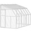 Solarium SunRoom Kit 6 ft. x 12 ft. White Structure & Hybrid Glazing