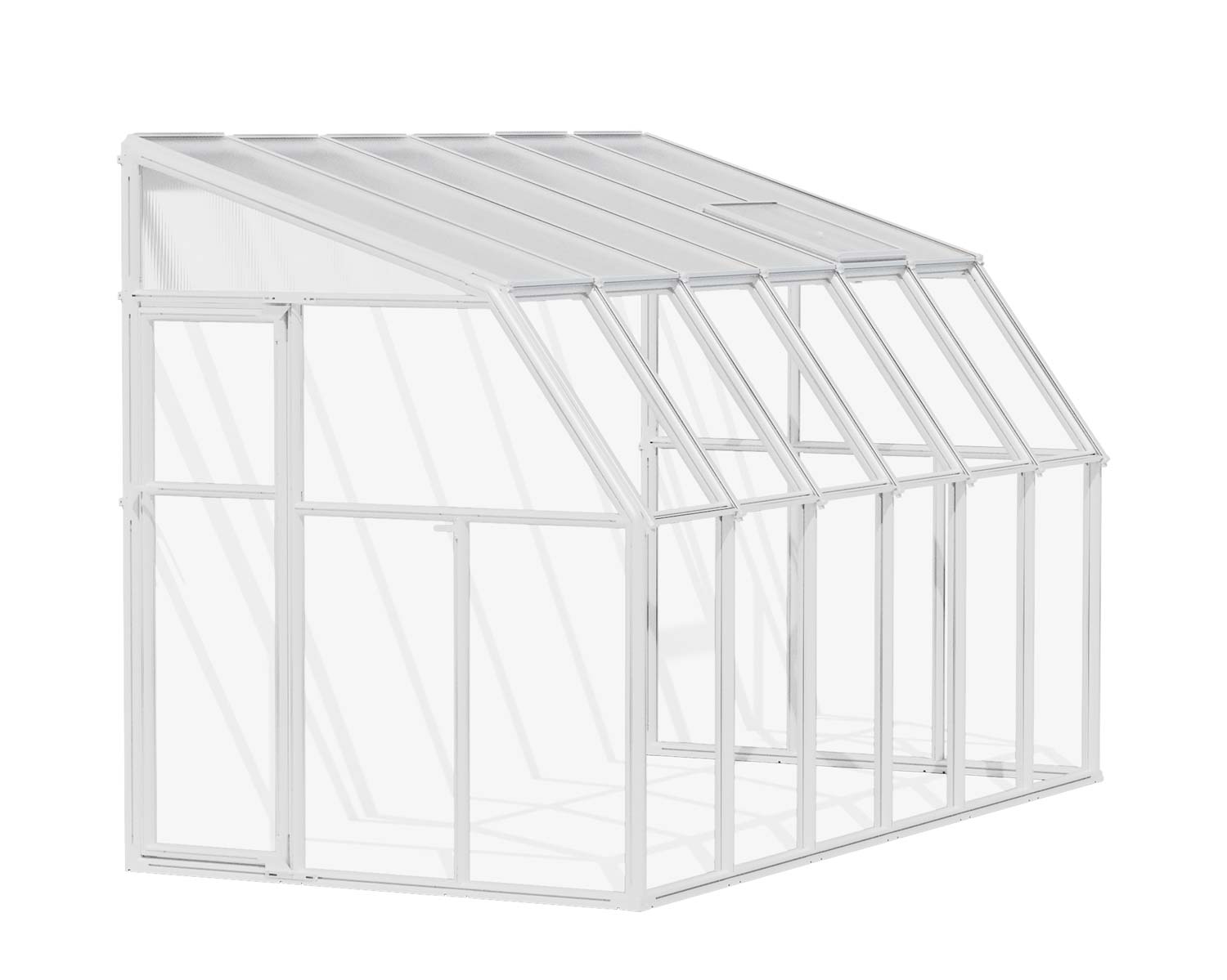 Solarium SunRoom Kit 6 ft. x 12 ft. White Structure &amp; Hybrid Glazing