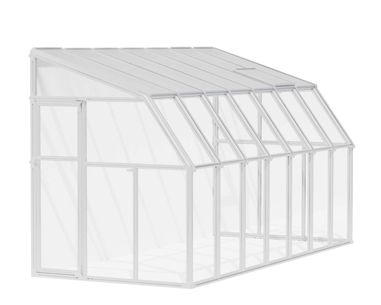 Solarium SunRoom Kit 6 ft. x 14 ft. White Structure &amp; Hybrid Glazing