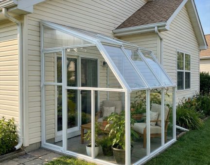 Sunroom 6 ft. x 6 ft. Solarium Kit - White Structure & Hybrid Panels