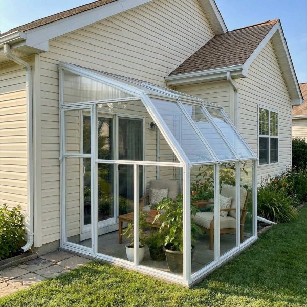 Palram Canopia Garden Chalets SunRoom 6x6 2X2 White Clear Main 1 US
