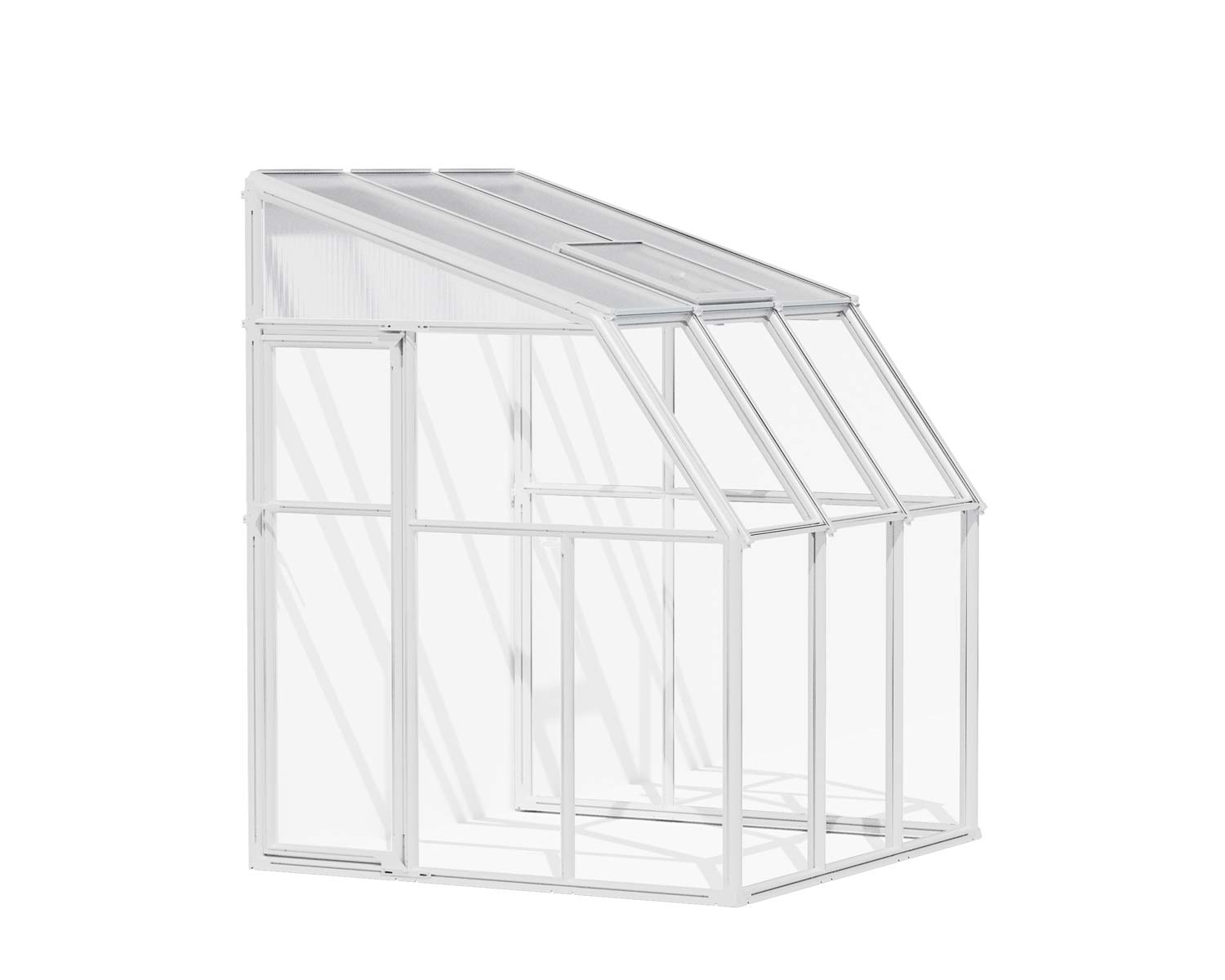 Solarium SunRoom Kit 6 ft. x 6 ft. White Structure &amp; Hybrid Glazing