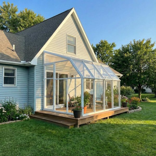 Palram Canopia Garden Chalets SunRoom 6x8 2X2,6 White Clear 1 US