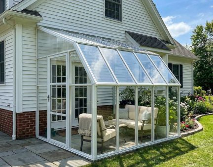 Sunroom 8 ft. x 10 ft. Solarium Kit - White Structure & Hybrid Panels
