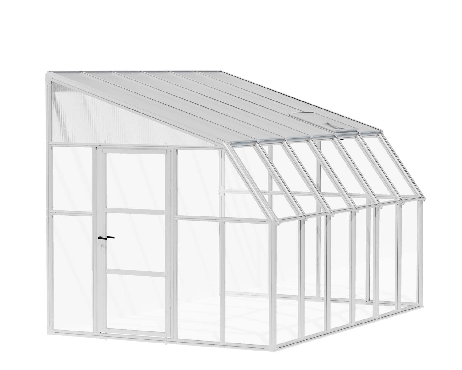 Solarium SunRoom Kit 8 ft. x 12 ft. White Structure &amp; Hybrid Glazing