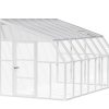 Solarium SunRoom Kit 8 ft. x 14 ft. White Structure & Hybrid Glazing