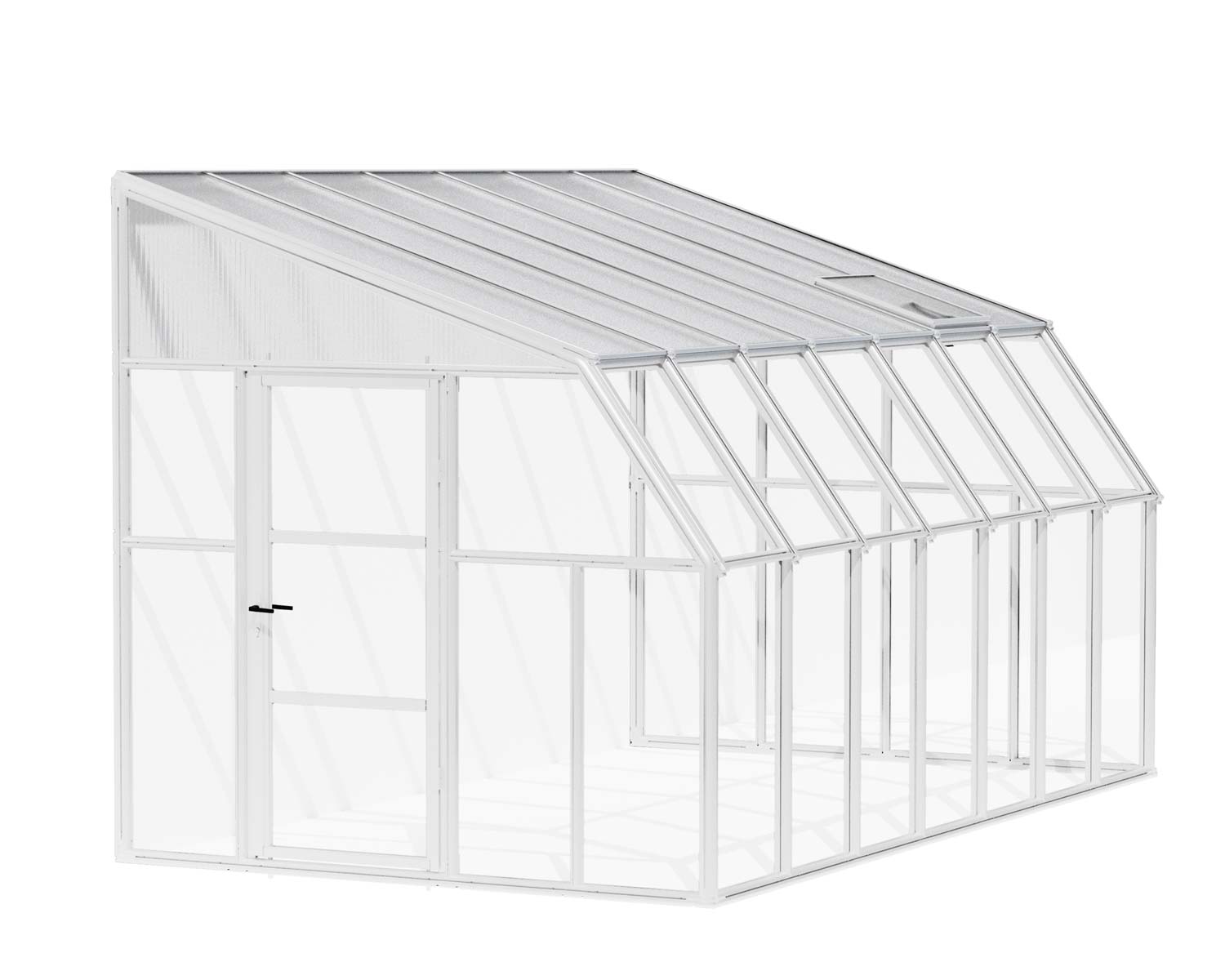 Solarium SunRoom Kit 8 ft. x 14 ft. White Structure &amp; Hybrid Glazing