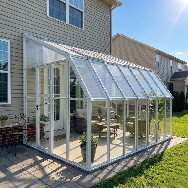 Palram Canopia Garden Chalets SunRoom 8x14 2,6X4,5 White Clear Main 1 US