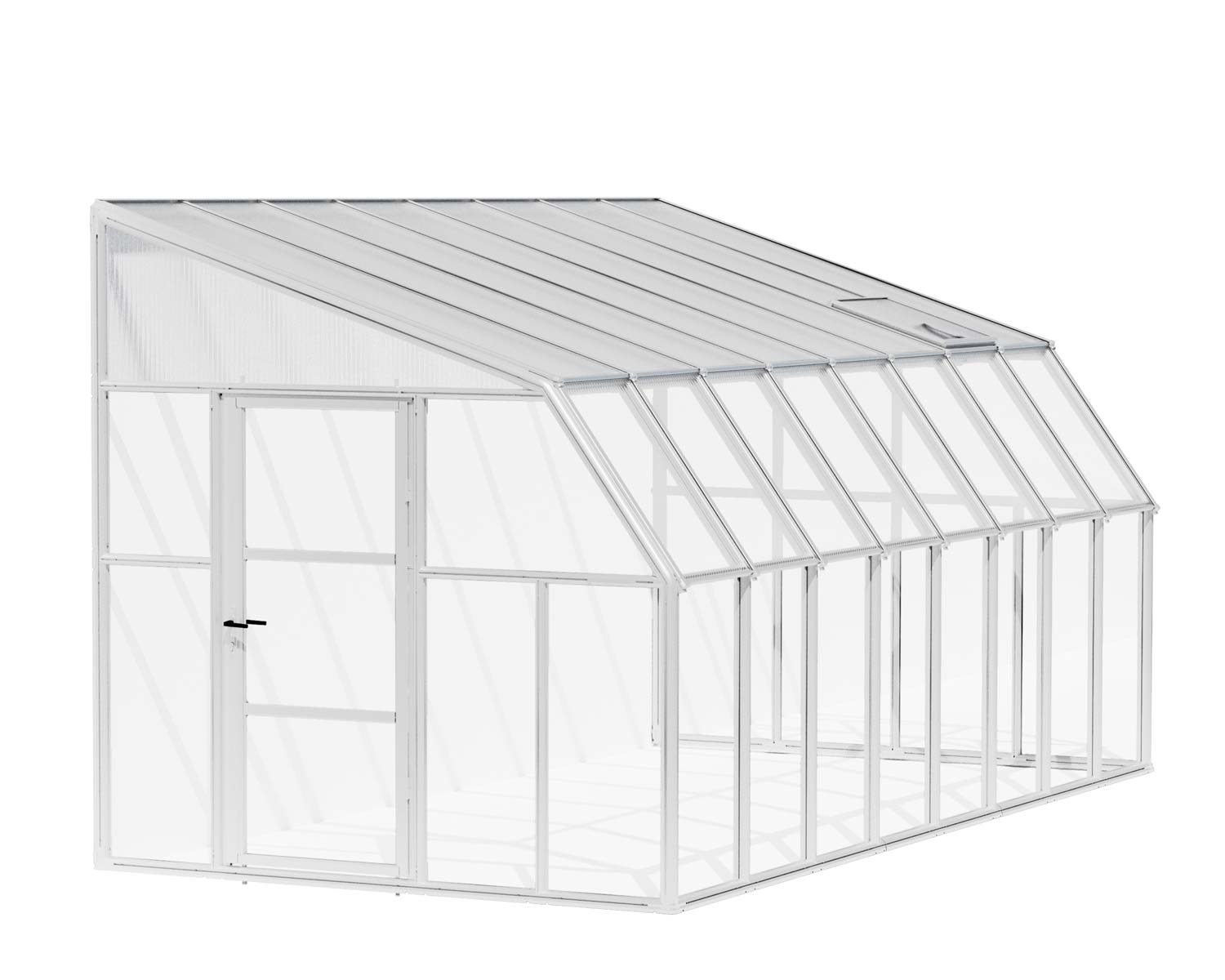 Solarium SunRoom Kit 8 ft. x 16 ft. White Structure &amp; Hybrid Glazing