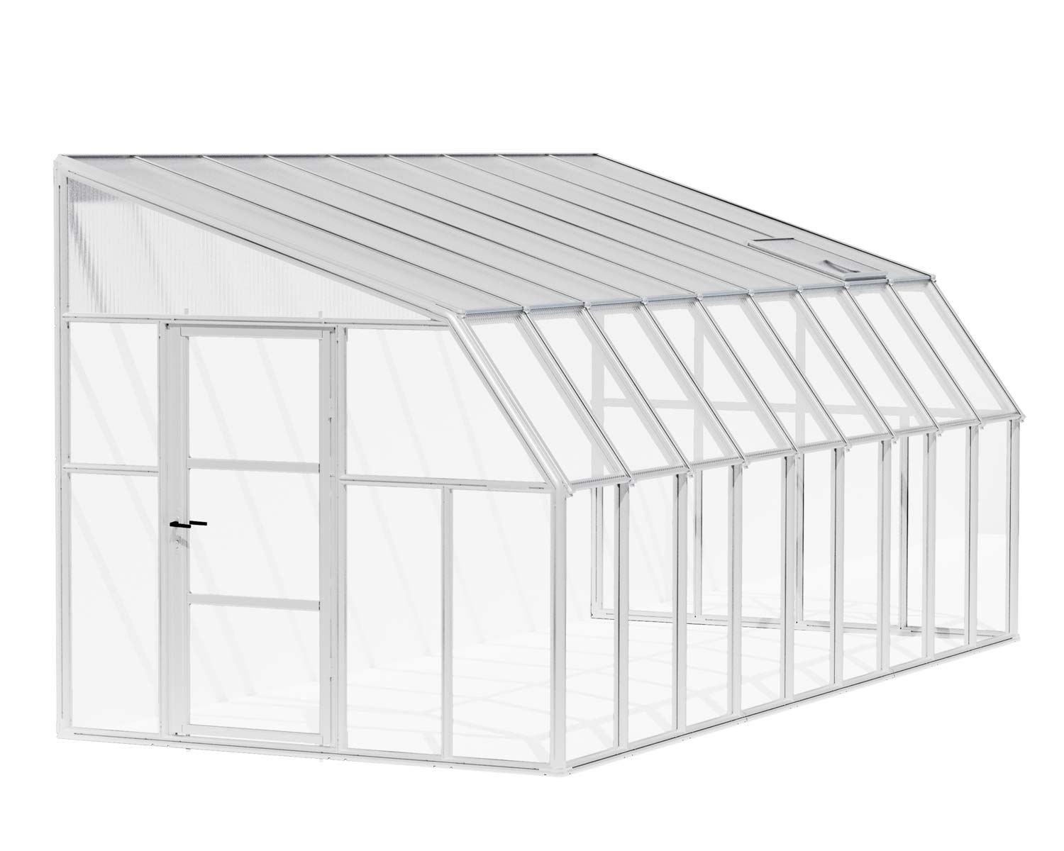 Solarium SunRoom Kit 8 ft. x 18 ft. White Structure & Hybrid Glazing