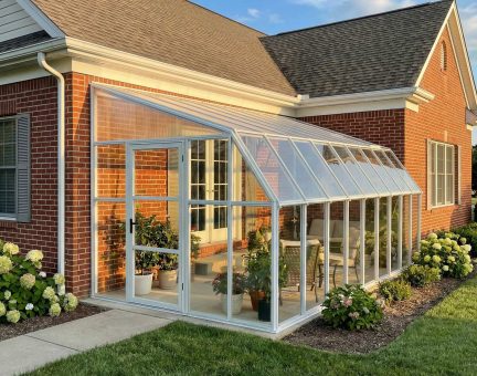 Sunroom 8 ft. x 18 ft. Solarium Kit - White Structure & Hybrid Panels