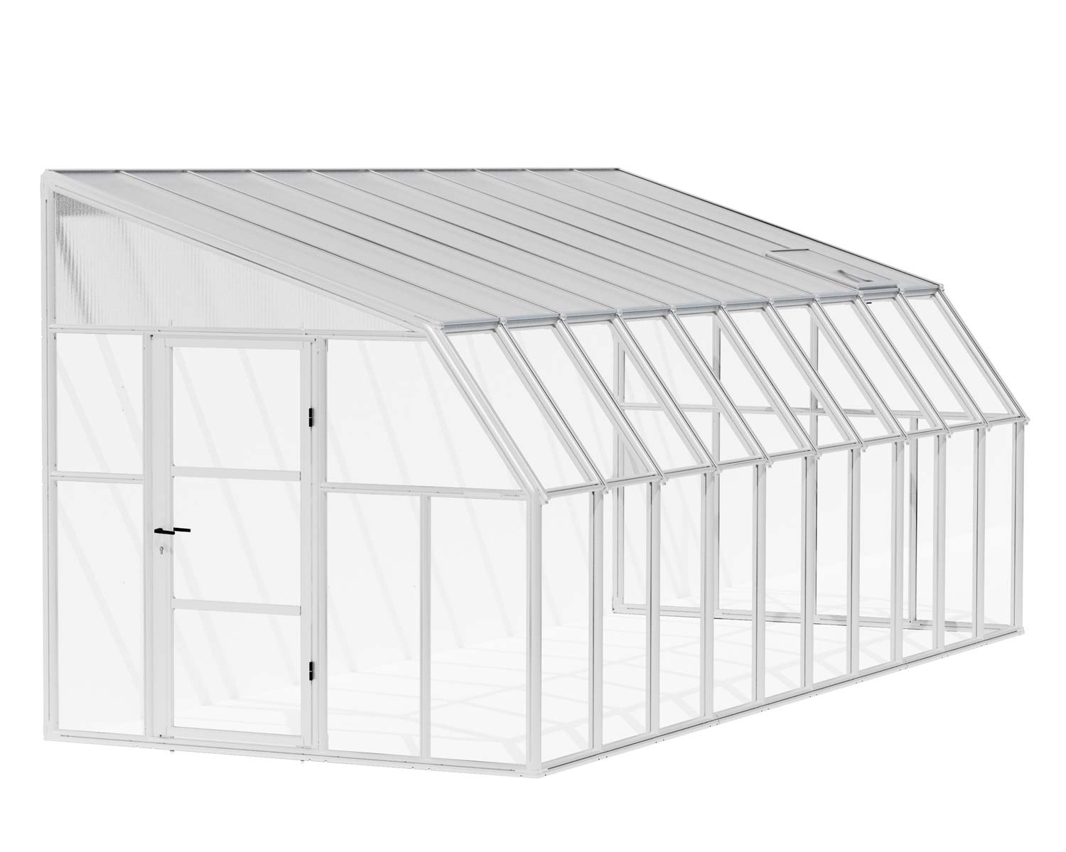 Solarium SunRoom Kit 8 ft. x 20 ft. White Structure &amp; Hybrid Glazing