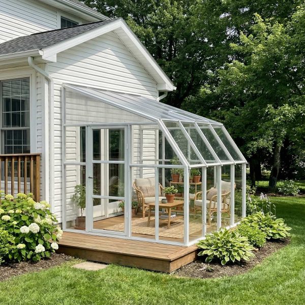 Palram Canopia Garden Chalets SunRoom 8x8 2,6X2,6 White Clear Main 1 US