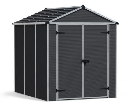 Dark Grey Plastic Shed Rubicon 6 ft. x 8 ft.