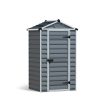 Skylight 4 ft. x 3 ft. Plastic Garden Storage Shed with Grey Polycarbonate Walls & Aluminium Frame
