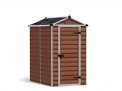 Skylight 4 ft. x 6 ft. Plastic Garden Storage Shed with Amber Polycarbonate Walls & Aluminium Frame