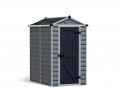 Skylight 4 ft. x 6 ft. Plastic Garden Storage Shed with Dark Grey Deco Polycarbonate Walls & Aluminium Frame