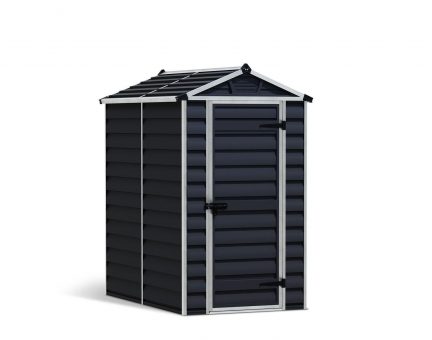Skylight 4 ft. x 6 ft. Plastic Garden Storage Shed with Midnight Grey Polycarbonate Walls & Aluminium Frame