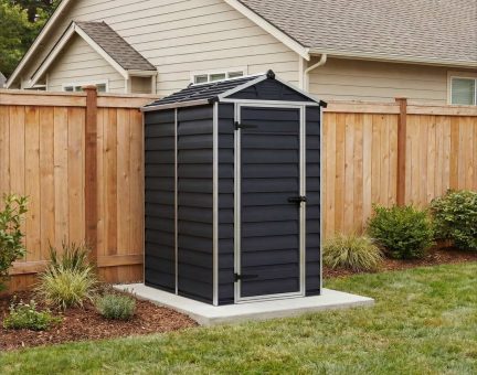 Skylight 4 ft. x 6 ft. Shed Kit - Midnight Grey