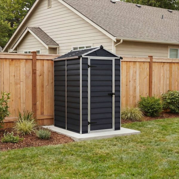Palram Canopia Garden Sheds Skylight 4x6 Midnight Grey Main 1 USA