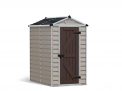 Skylight 4 ft. x 6 ft. Plastic Garden Storage Shed with Tan Polycarbonate Walls & Aluminium Frame