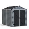 Skylight 6 ft. x 10 ft. Plastic Storage Shed with Midnight Grey Polycarbonate Walles & Aluminium Frame