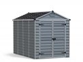 Skylight 6 ft. x 10 ft. Plastic Storage Shed with Grey Polycarbonate Panels & Aluminium Frame