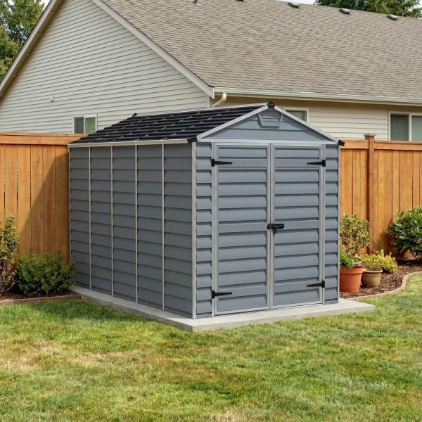 Palram Canopia Garden Sheds Skylight 6x12 Dark Grey Main 1 USA