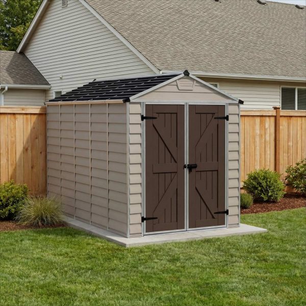 Palram Canopia Garden Sheds Skylight 6x12 Tan Main 1 USA