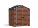 Skylight 6 ft. x 5ft. Plastic Storage Shed with Amber Polycarbonate Panels & Aluminium Frame