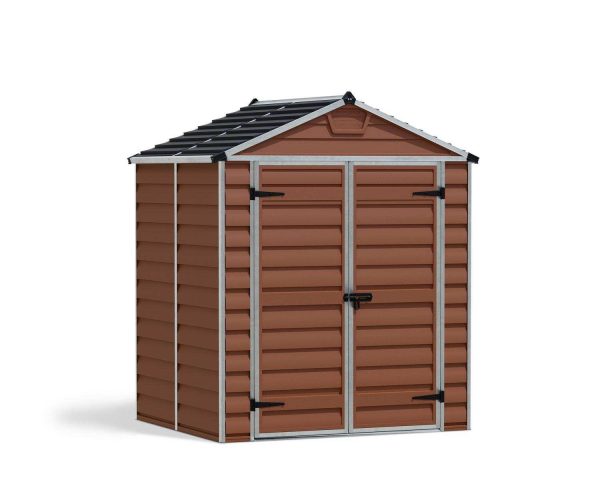 Skylight 6 ft. x 5ft. Plastic Storage Shed with Amber Polycarbonate Panels & Aluminium Frame