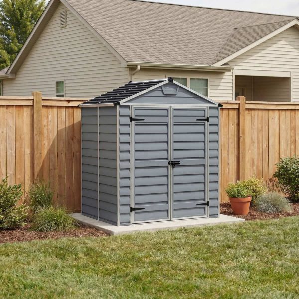 Palram Canopia Garden Sheds Skylight 6x5 Dark Grey Main 1 USA