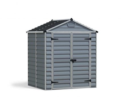 Skylight 6 ft. x 5ft. Plastic Storage Shed with Grey Polycarbonate Panels & Aluminium Frame