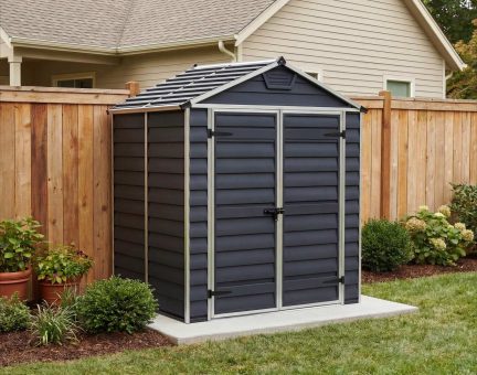Skylight 6 ft. x 5 ft. Shed Kit - Midnight Grey
