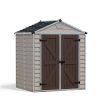 Skylight 6 ft. x 5ft. Plastic Storage Shed with Tan Polycarbonate Panels & Aluminium Frame
