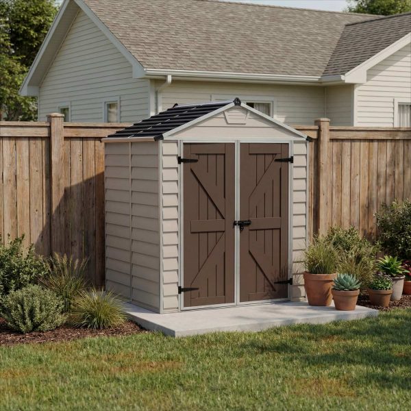 Palram Canopia Garden Sheds Skylight 6x5 Tan Main 1 USA