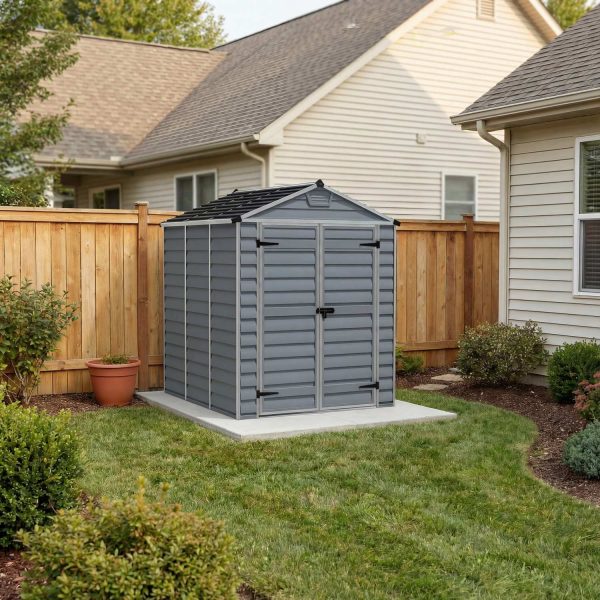 Palram Canopia Garden Sheds Skylight 6x8 Dark Grey Main 1 USA