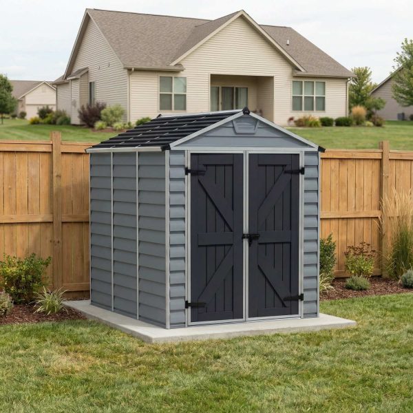 Palram Canopia Garden Sheds Skylight 6x8 Decot Grey Main 1 USA
