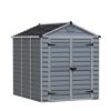 Skylight 6 ft. x 8 ft. Plastic Storage Shed with Grey Polycarbonate Panels & Aluminium Frame