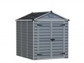 Skylight 6 ft. x 8 ft. Plastic Storage Shed with Grey Polycarbonate Panels & Aluminium Frame