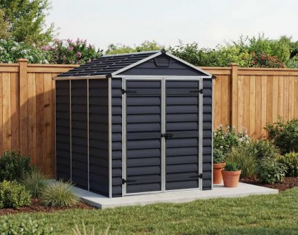Skylight 6 ft. x 8 ft. Shed Kit - Midnight Grey