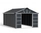 Large Plastic Storage Shed Without Floor, Yukon 11 ft. x 17.2 ft. Dark Grey Polycarbonate Walles And Aluminium Frame