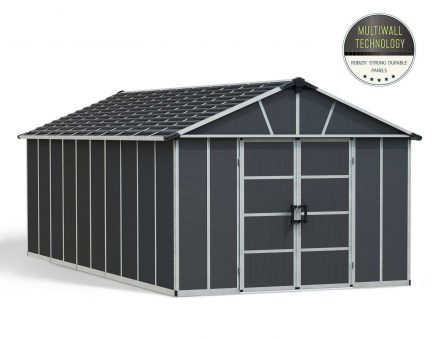 Storage Shed Kit Yukon 11 ft. x 21.3 ft. Grey Structure